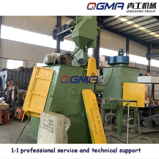 Máquina de jateamento por tambor com correia de borracha para pequenas peças fundidas e forjadas