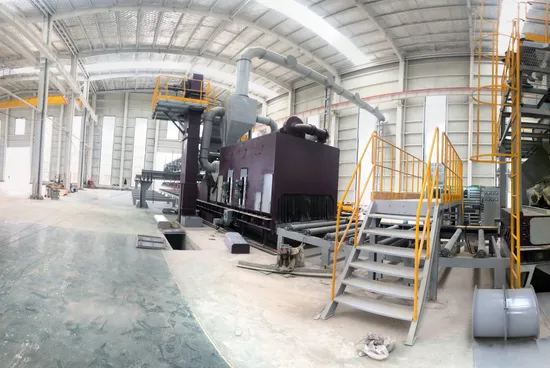 Máquina de jateamento de granalha de aço estrutural/viga/placa pequena da marca Taa Equipamento de jateamento de granalha