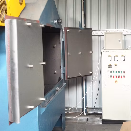 Equipamento de jateamento/jateamento de areia/jateamento tipo plataforma giratória/abrasão/máquina para limpeza/desincrustação/polimento de pequenas peças de superfícies metálicas